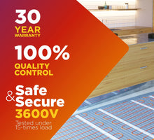 Load image into Gallery viewer, FloorLace FIT – Electric In-Floor Heating Self-Adhesive Mat, (6.5 Ft Cold Lead)
