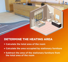 Load image into Gallery viewer, FloorLace FIT – Electric In-Floor Heating Self-Adhesive Mat, (6.5 Ft Cold Lead)
